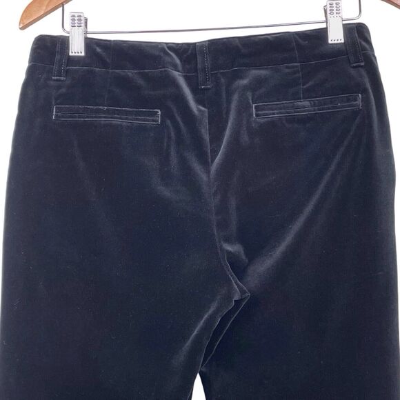 RALPH LAUREN Black Velvet Straight-Leg Pants Size 6 Dressy Evening Party - Picture 7 of 12